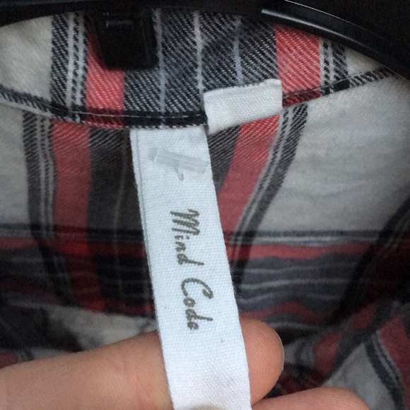 Mind Code Plaid Button Down With Hood - Picture 11 of 13